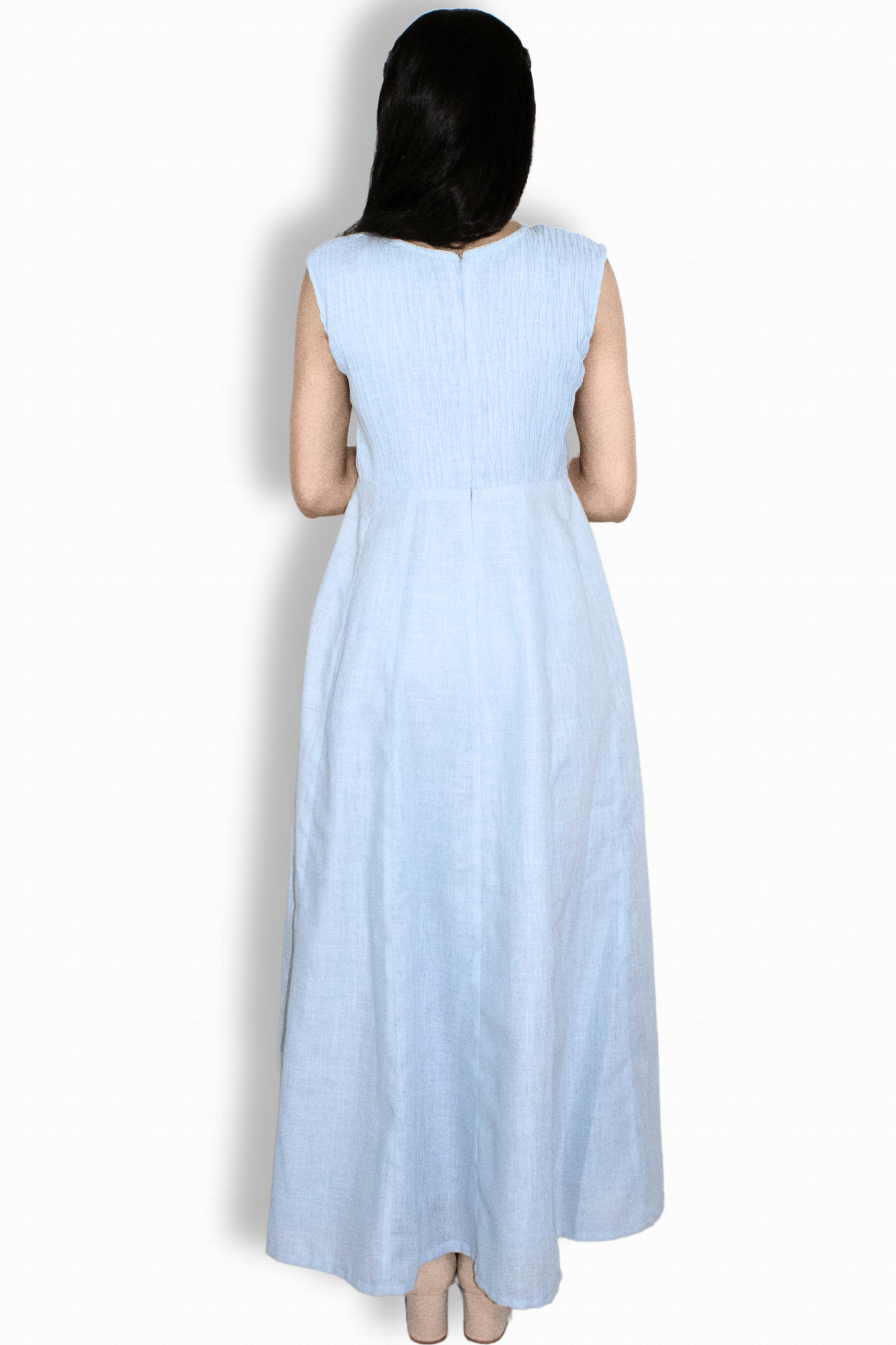 Pastel Blue Linen Dress
