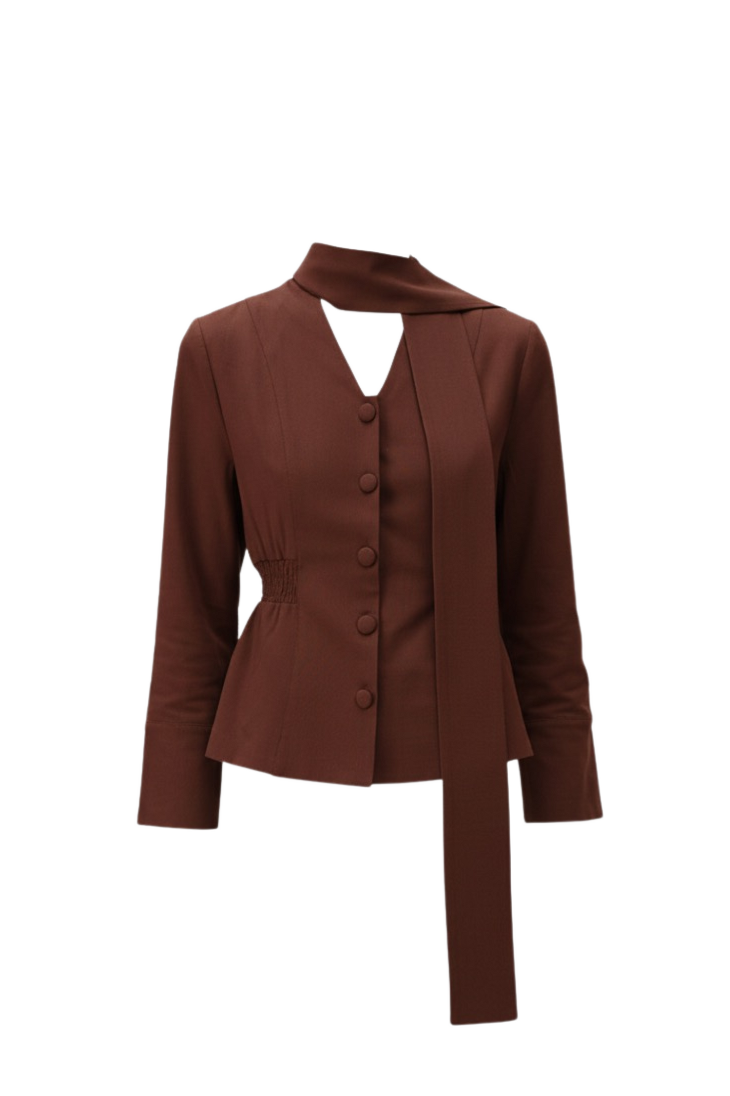 Brown blazer on a white background